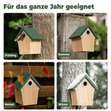 Zaunkönig-Lodge – Vogelhaus mit Naturdach und Räuberschutz