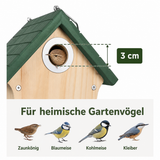 Zaunkönig-Lodge – Vogelhaus mit Naturdach und Räuberschutz